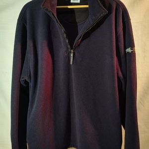 IZOD Perform X Heavy Fleece 1/4 Zip Midnight Blue Size XL